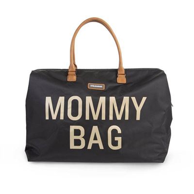 Childhome Mommy Bag bolso cambiador de viaje gran capacidad correa ajustable para el hombro 111104 negro maternal modelo black letras