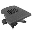 Reposapiés con plataforma ajustable de plástico PrimeMatik, negro 455 x 330 mm 3 niveles