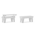 Mesa de centro elevable salón comedor Modelo KL Blanco Mate 92x50x45/57 cm