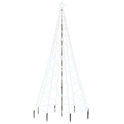 Árbol de Navidad con poste de metal vidaXL 500 LEDs blanco frío 3 m