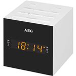 Aeg Radio Despertador con USB Para Carga de Móvil mrc 4150 Blanco