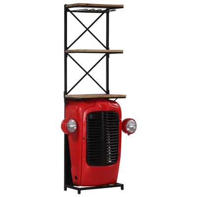Botellero Forma De Tractor Vidaxl Madera Maciza De Mango 49x32x183cm