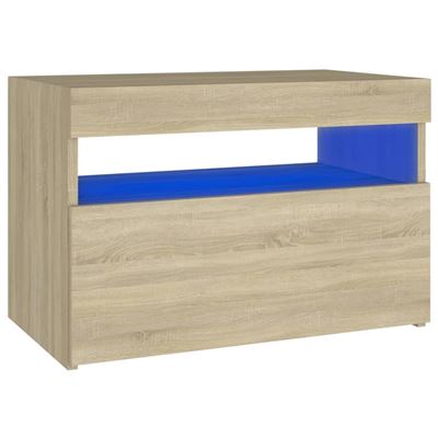 Vidaxl Mueble Para Tv Con Luces Led Roble Sonoma 60X35x40cm