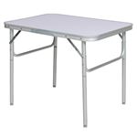 Mesa plegable de camping TecTake de aluminio pequeña gris