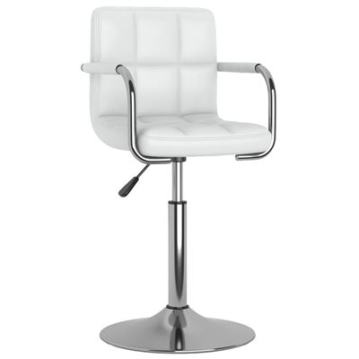 Vidaxl Blanco Silla De Comedor Cuero Sintético