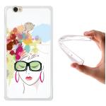 Funda Huawei Honor Note 8 Silicona Gel Flexible WoowCase Acuarela - Mujer Fashion - Transparente