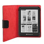 Funda Universal Phoenix Phebookcase6+ Para Tablet, Libro Electronico Ereader, Ebook Super Fina, Slim Hasta 6'' Negra Simil Piel