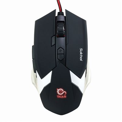 Talius Ratón Gaming Sukhoi 2500Dpi, 8 Botones, Led, Black