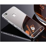 Funda para Huawei P9 Lite de aluminio y pc carcasa trasera efecto espejo, Color: Plata