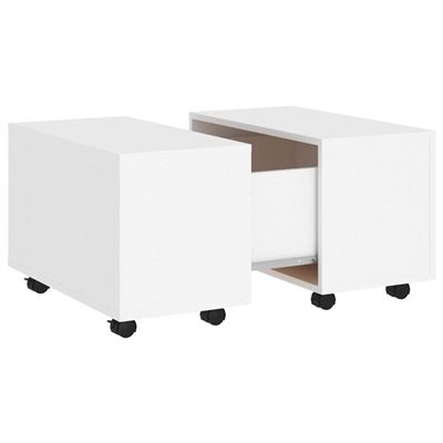 Vidaxl Blanco Mesa De Centro Aglomerado 60X60x38cm