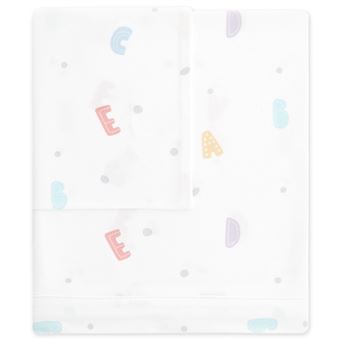 Tríptico sábanas minicuna Pekebaby (50 x 80 cm) Penguin Blanco algodón
