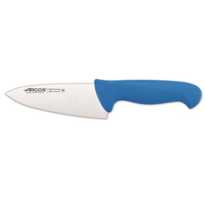 Cuchillo De Carnicero Arcos Colour - Prof 293023 De Acero Inoxidable Y Mango Ergonómico - Azul