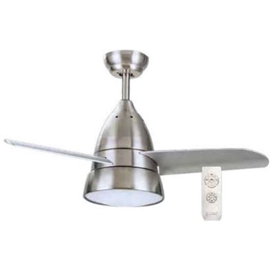 Ventilador De Techo Gsc Kidau Con Luz Cct Regulable Y Mando Ø91 3 Aspas Níquel