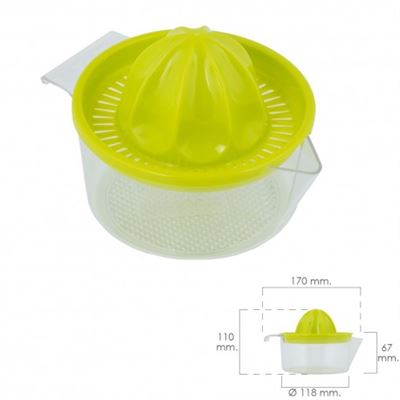 Exprimidor Zumo Manual Frutas Con Jarra Plástico Ø 12 X 11 Cm.