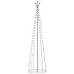 Árbol cono de Navidad vidaXL 400 LEDs coloridos decoración 100x360cm