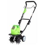 Greenworks Tools Motoazada con batería g40tl liion 40v cultivador rotatorio 4 cuchillas especialmente endurecidas profund 40 27087