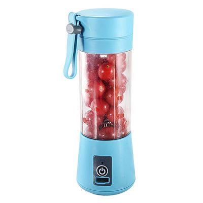Batidora Eléctrica Portátil Dam De 380ml 15.000rpm Batería De 2000mah Y Tapa Con Filtro Azul