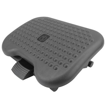 Reposapiés con plataforma ajustable de plástico PrimeMatik, negro 460 x