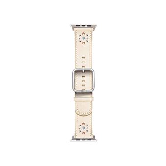 Correa Apple Watch Beige Suritt Pielcon Tachuelas 38 40 41mm