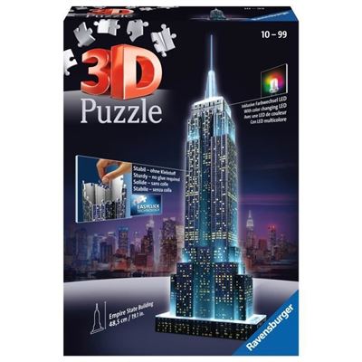 Puzzle 3d empire state building night edition