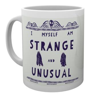 Taza de ceramica Beetlejuice Extraño y Unusual