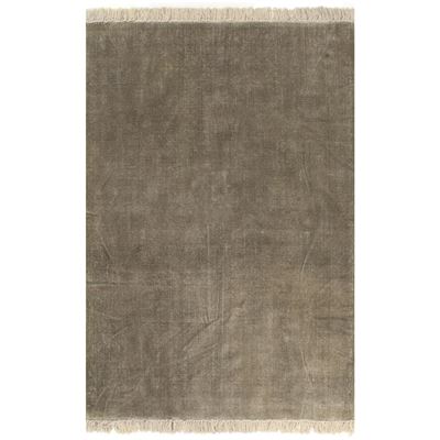 Alfombra de algodón vidaXL, Kilim 120x180 Gris topo