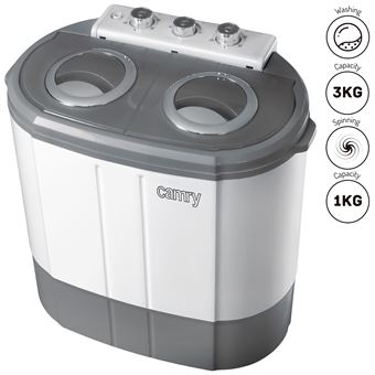 Mini Lavadora Centrifugadora Portátil Camry CR8052 - 3Kg lavado ropa, 1Kg Centrifugado