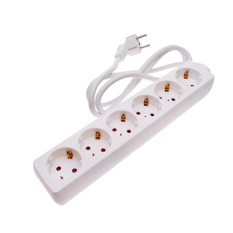 BeMatik Regleta de enchufes IP44 para Exterior 3 schuko 16A 250V con Interruptor y Cable de 1.5m