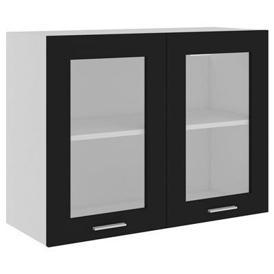 Vidaxl Negro Armario Colgante Cocina Contrachapada 80X31x60cm 17Kg