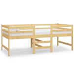 Cama media-alta vidaXL madera maciza de pino 90x200cm