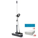 Mopa a vapor Polti Moppy Black Premium Inalámbrica Función atrapapolvo Negro