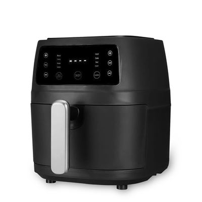 Freidora De Aire Dam 8l 1400w Táctil 6 Programas De Cocinado Negro