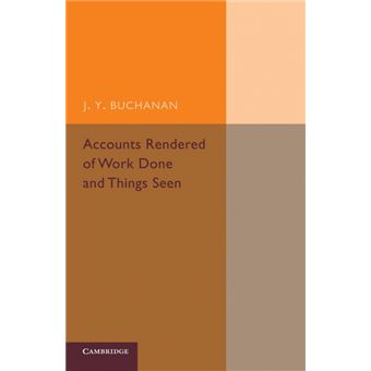 Serie Única - Accounts Rendered of Work Done and Things Seen Paperback - 1