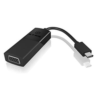Adaptador icy box 60021 USB Type-c VGA Negro - 1