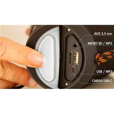 Altavoz de 10W con ranura SD, AUX y toma USB