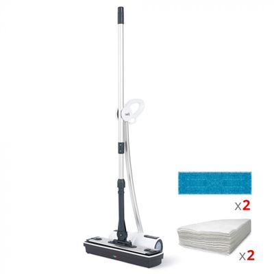 Mopa A Vapor Polti Moppy White Inalámbrica Función Atrapapolvo Blanco