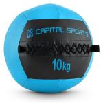 Capitalsports Epitomer Balon ejercicio fitness ball con costuras medicinales de cuero sports wallba 10 peso kg forro exterior resistententes superficie manejable esfera gimnasia pelota agarre adecuado para entrenamiento funcional azul