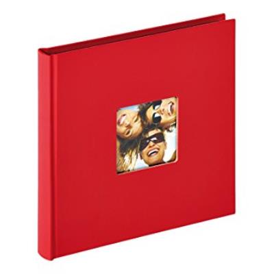 Walther Design Fa-199-r Álbum De Fotos Fun, 18 X 18 Cm, 40 Páginas Blancas, Rojoálbum De Fotos