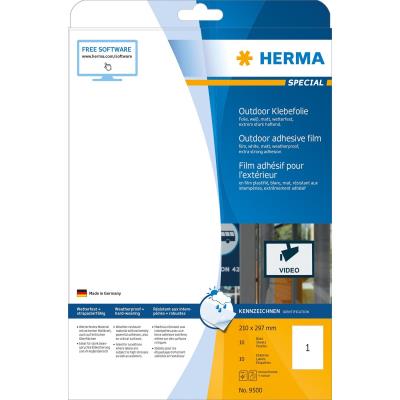 HERMA 9500 etiqueta de impresora - Etiquetas de impresora (Color blanco, Laser, Papel, 21 cm, 29,7 cm, Alemania)