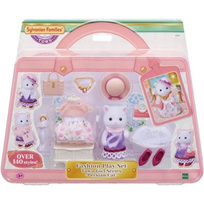 Sylvanian Families 5461 La Maleta De Moda Y La Gran Hermana Gato Persa