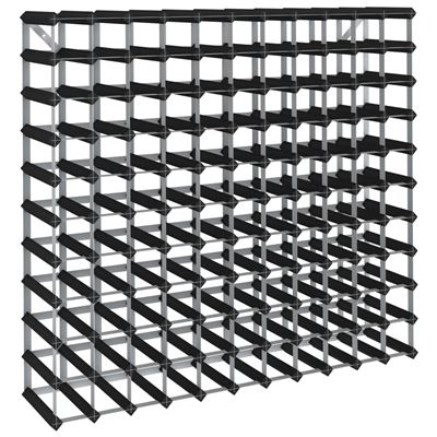 Botellero Para 120 Botellas Vidaxl Madera Maciza De Pino Negro
