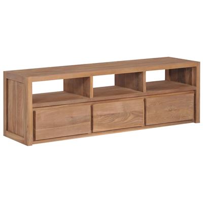 Mueble para TV vidaXL madera teca maciza acabado natural cm