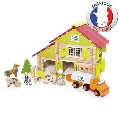 Construcción De Madera - Mi Granja De Madera - 180 Piezas Jeujura