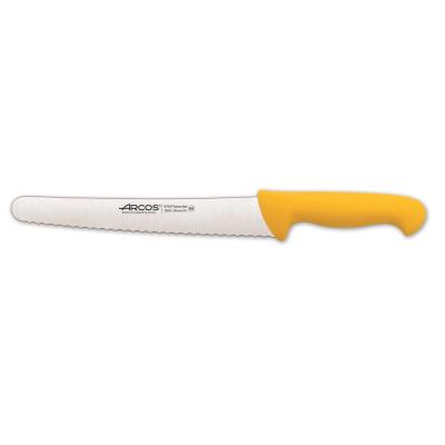 Cuchillo De Pastelero Arcos Colour - Acero Inoxidable Y Mango Ergonómicocolor Amarillo Y Hoja De 25 Cm