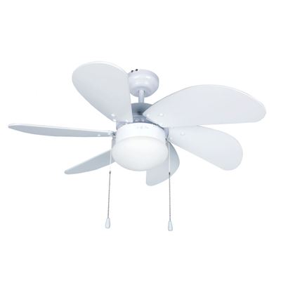Ventilador De Techo Gsc Larde 2xe27 Ø82 6 Aspas Dc Blanco