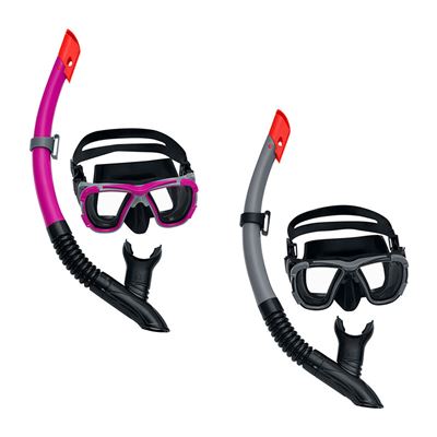 Gafas De Buceo Con Tubo Infantiles Bestway Gris Rosa Adulto