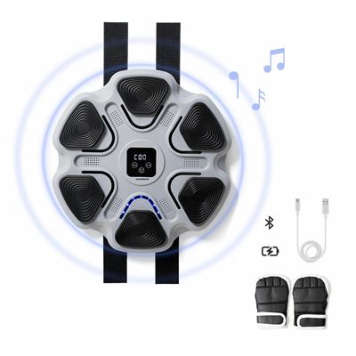 Máquina De Boxeo Musical Recargable Innovagoods Beatfist Gris/negro