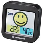 Termómetro e Higrómetro con Indicador de Clima interior Temeo Smile Bresser - negro