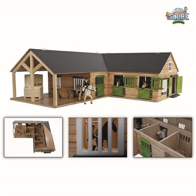 Establo Para Caballos Kids Globe Gris 1:24