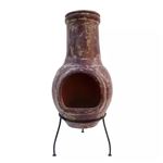 Chimenea Salamanca RedFire rojo oscuro 36x36x85 cm arcilla